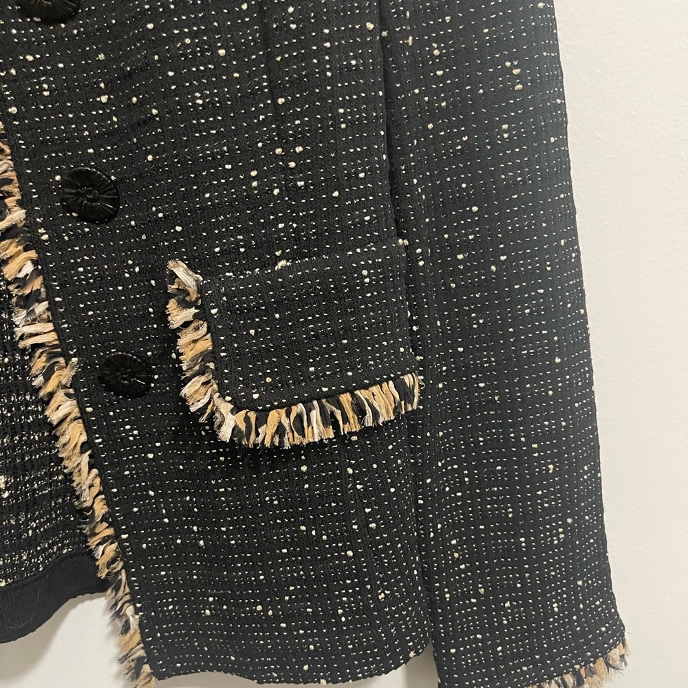 ST. JOHN blazer tweed fringe - Picture 7 of 13
